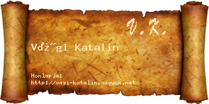 Vági Katalin névjegykártya